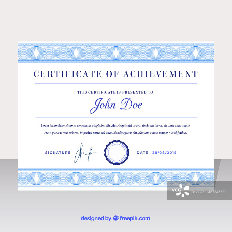 复古证书边框模板图片素材