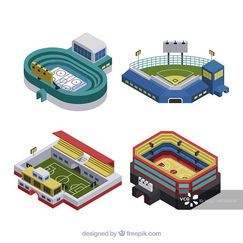 2.5D风格体育场馆合集图片素材