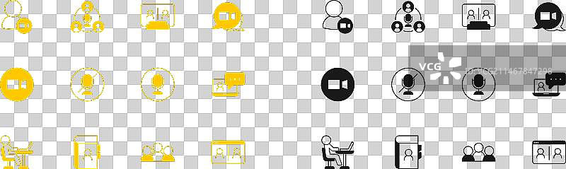 视频聊天会议电话簿麦克风图片素材