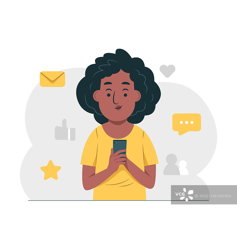 扁平风格的在线营销有机元素图片素材