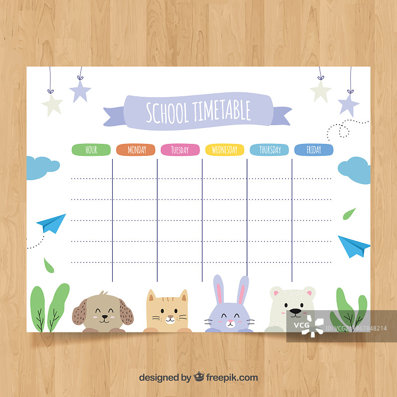 学校课程表图片素材