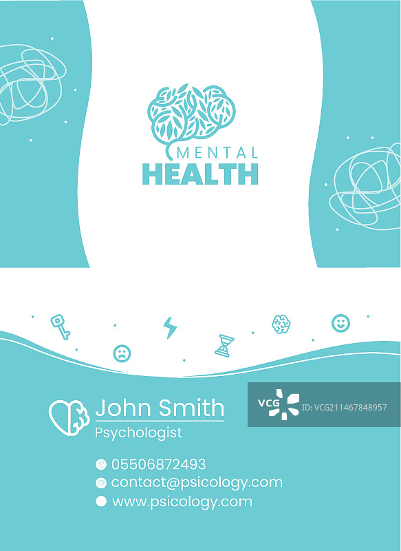 心理学横版名片图片素材