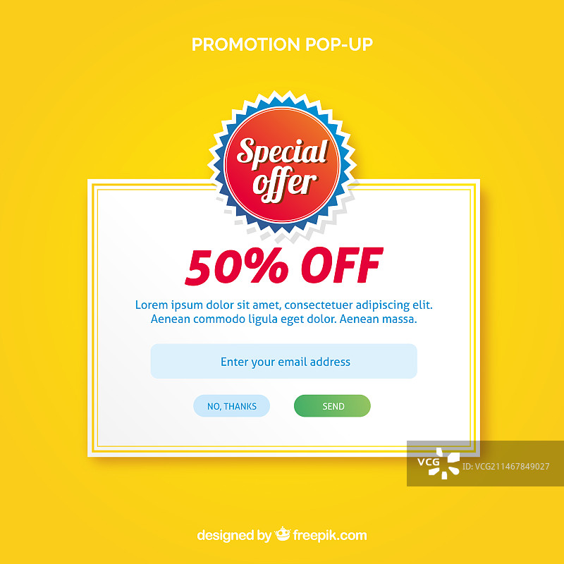 扁平设计折扣弹窗图片素材