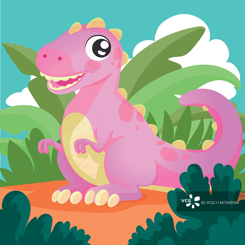 可爱的恐龙宝宝细节图片素材