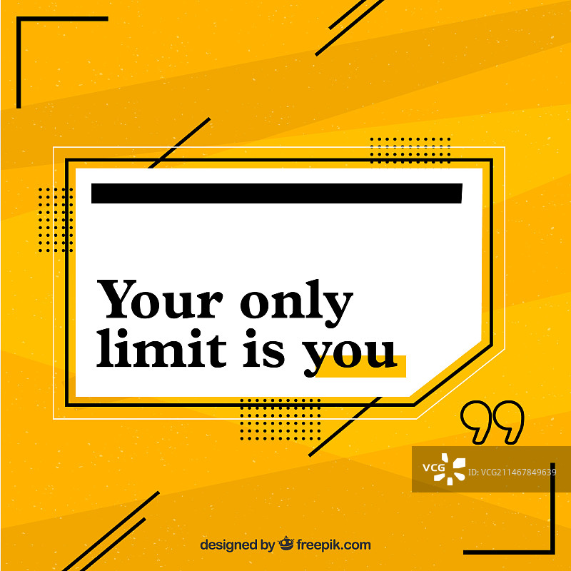 黄色背景励志语录图片素材