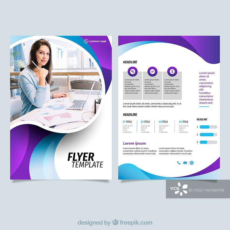 现代商业宣传单模板图片素材