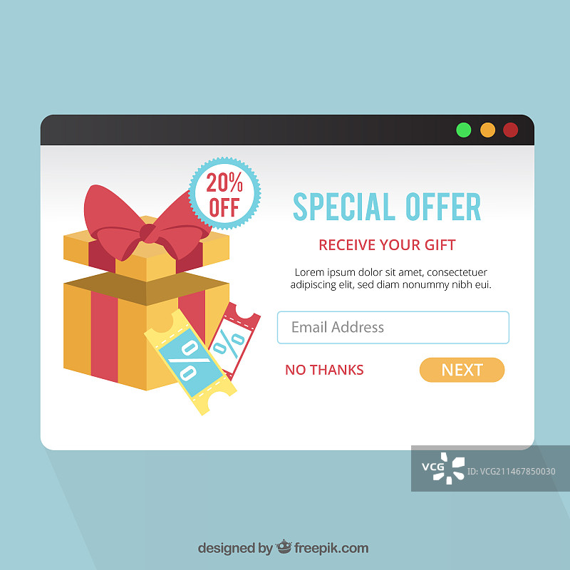 扁平设计促销弹窗模板图片素材