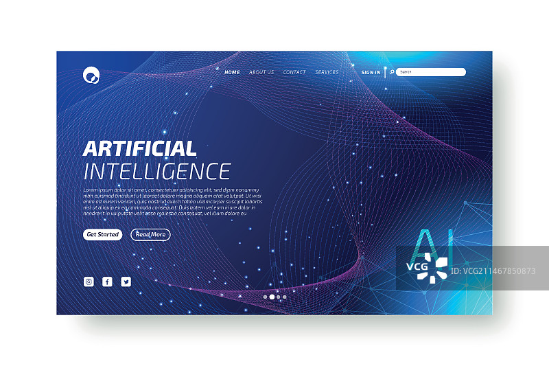 人工智能着陆页图片素材