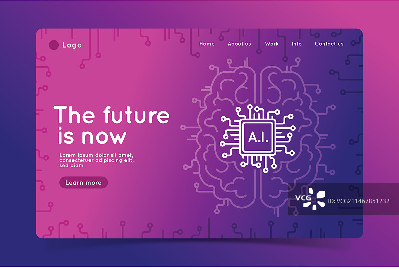 人工智能着陆页图片素材