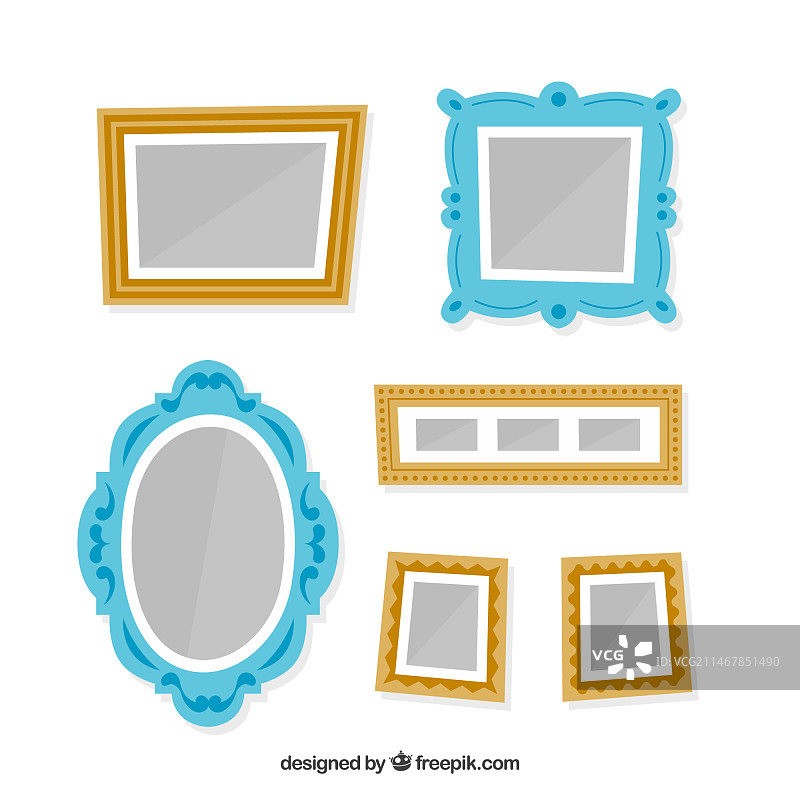 扁平风照片墙拼贴图片素材