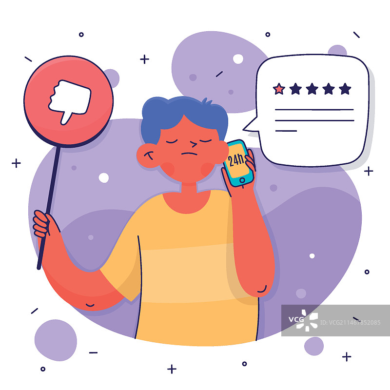 差评概念插画图片素材