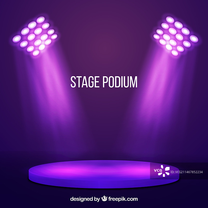 带灯光的舞台讲台背景图片素材