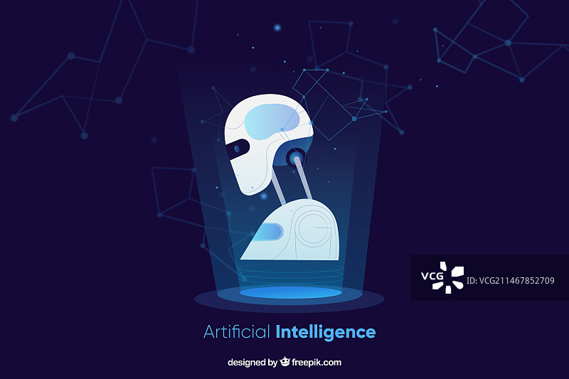 抽象风格人工智能背景图片素材