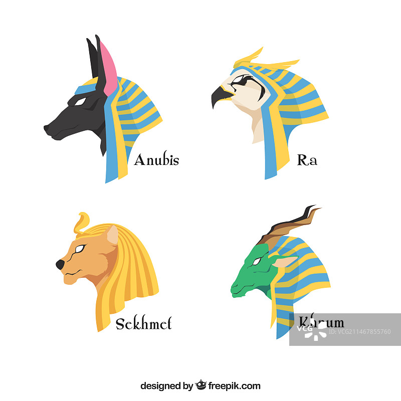 埃及神祇和符号合集图片素材