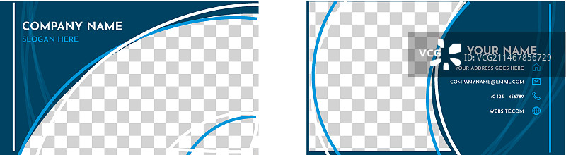 带照片的抽象名片模板图片素材