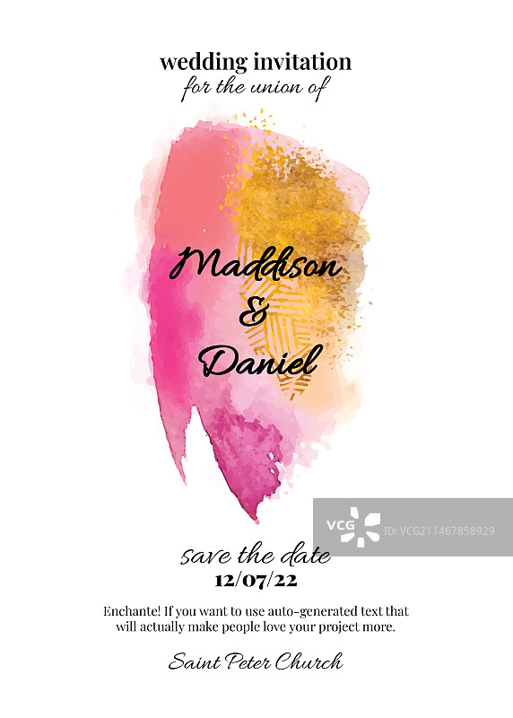 简约婚礼卡片图片素材