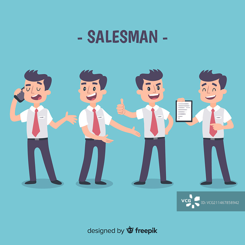 不同姿势的商人合集图片素材