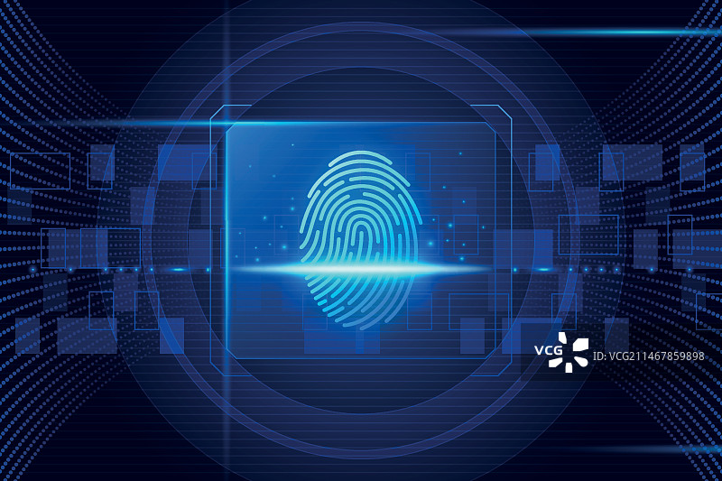 霓虹灯指纹背景图片素材