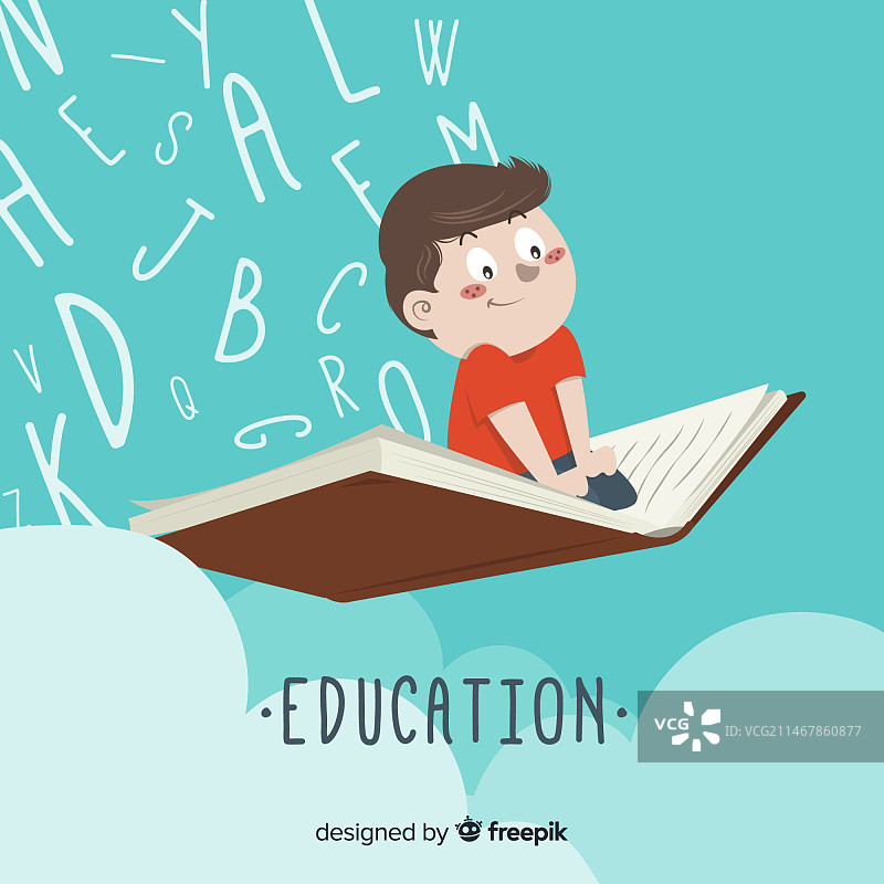 可爱的手绘教育概念图片素材