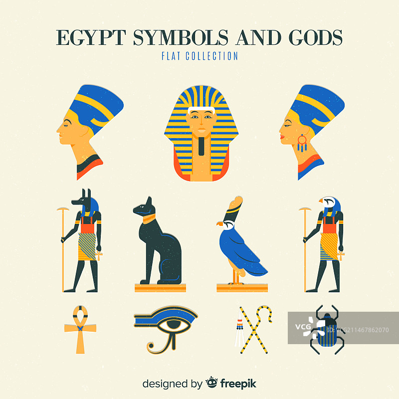 埃及符号和神灵合集图片素材
