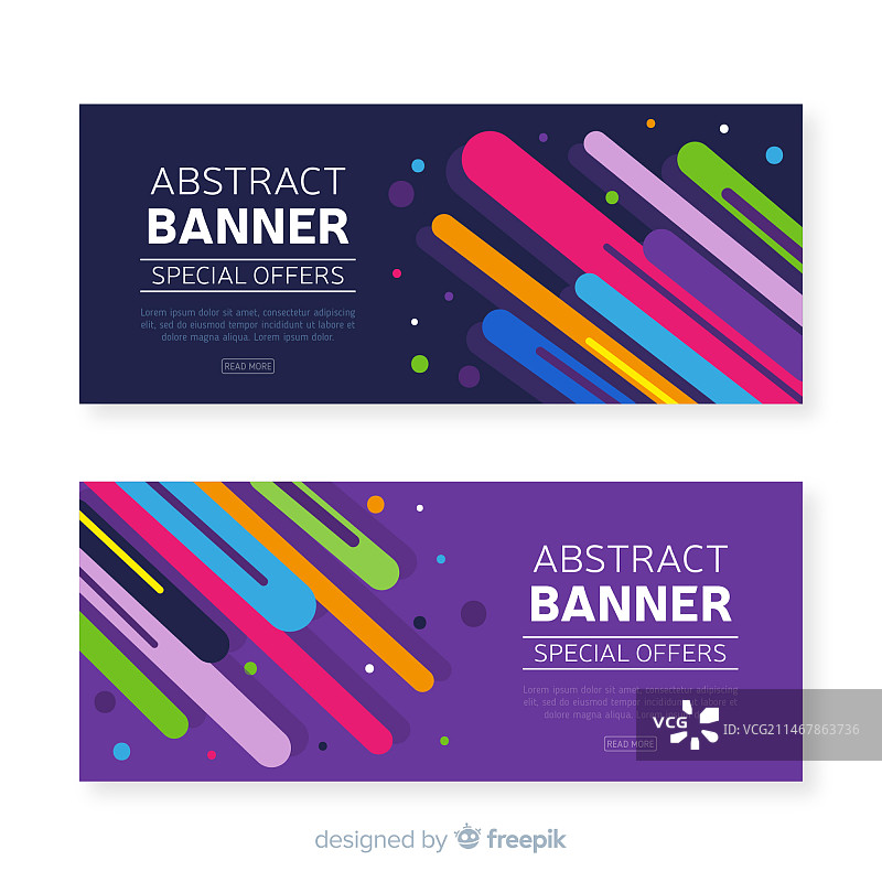 扁平风抽象banner合集图片素材