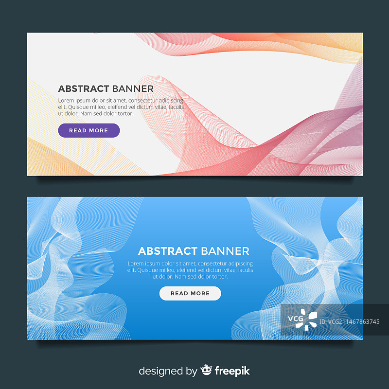 扁平风抽象banner合集图片素材