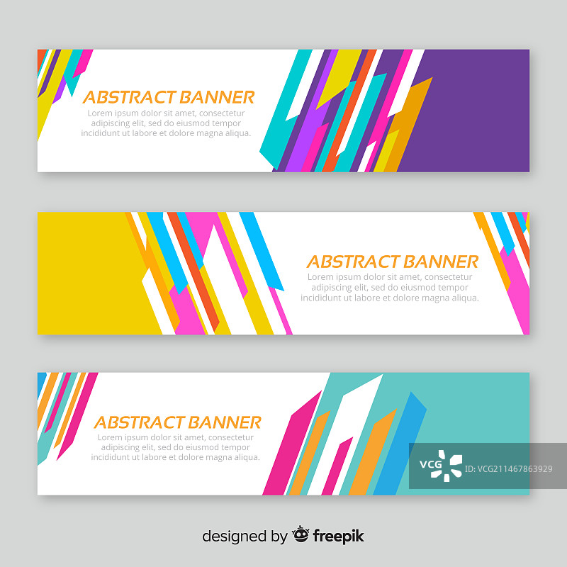 扁平风抽象banner合集图片素材