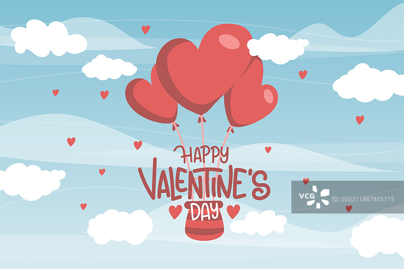 手绘情人节背景图片素材