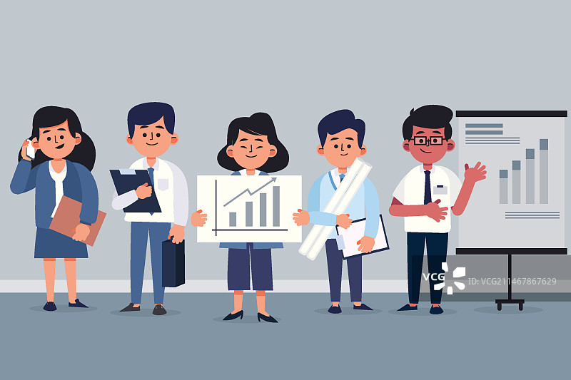 扁平风商务人士合集图片素材