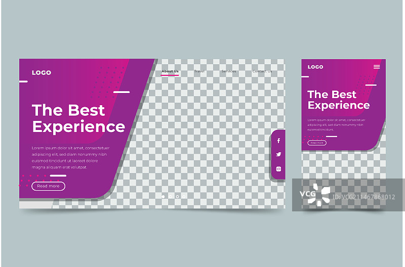 旅行引导页模板图片素材