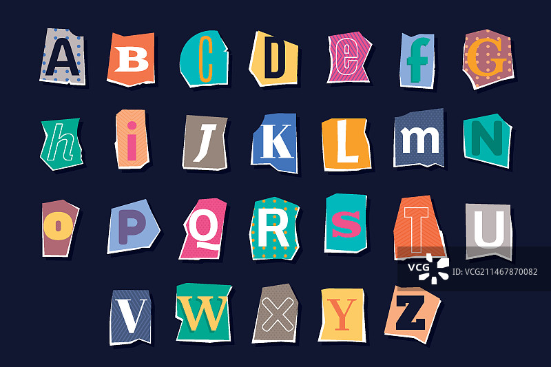 赎金纸条信件样式图片素材