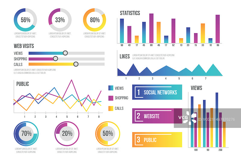 仪表盘元素信息图图片素材