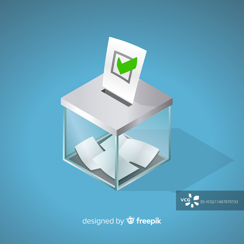 2.5D视角选举箱图片素材