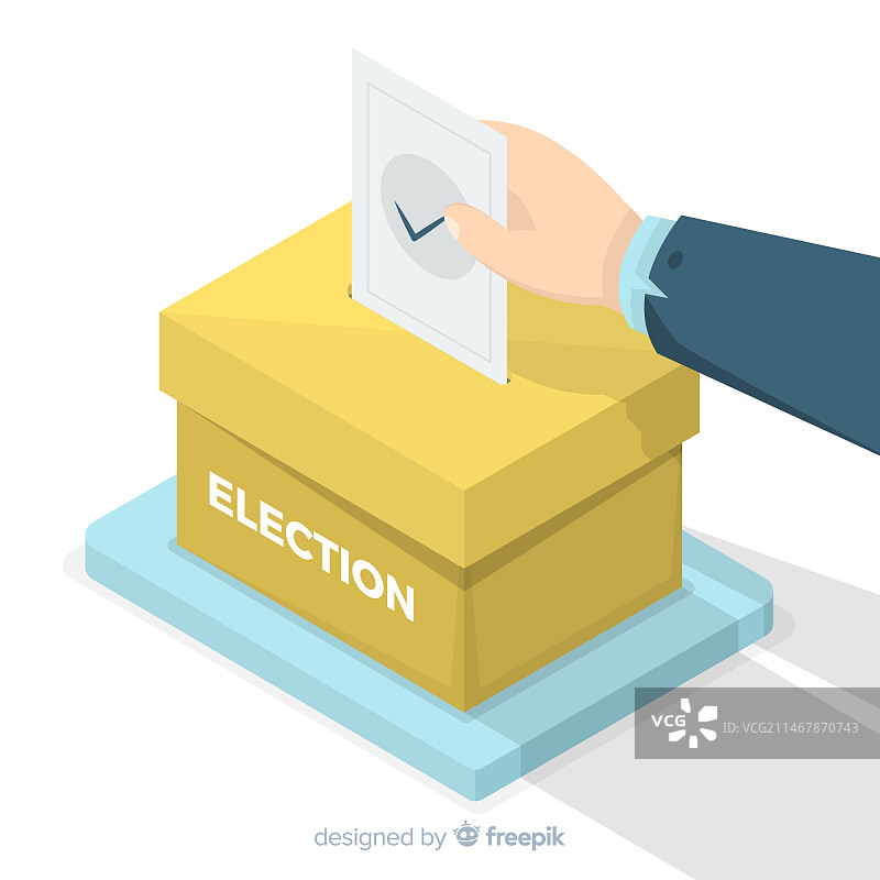 2.5D视角选举箱图片素材