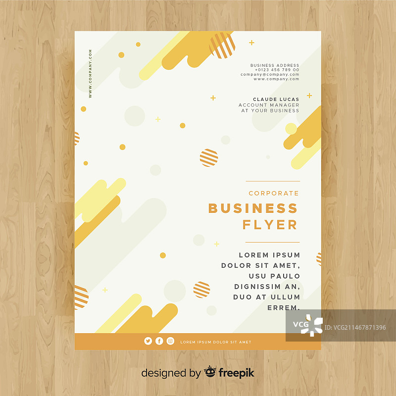 彩色风格商务宣传单模板图片素材