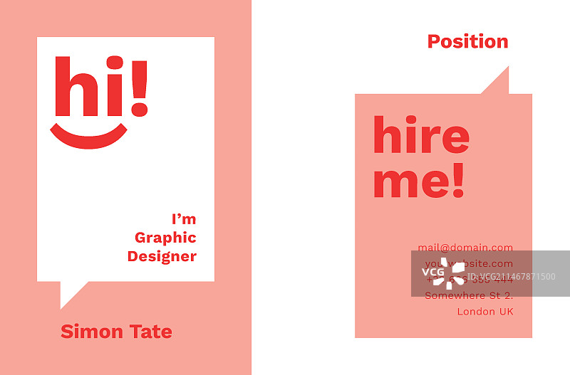 滑稽的平面设计师名片模板图片素材