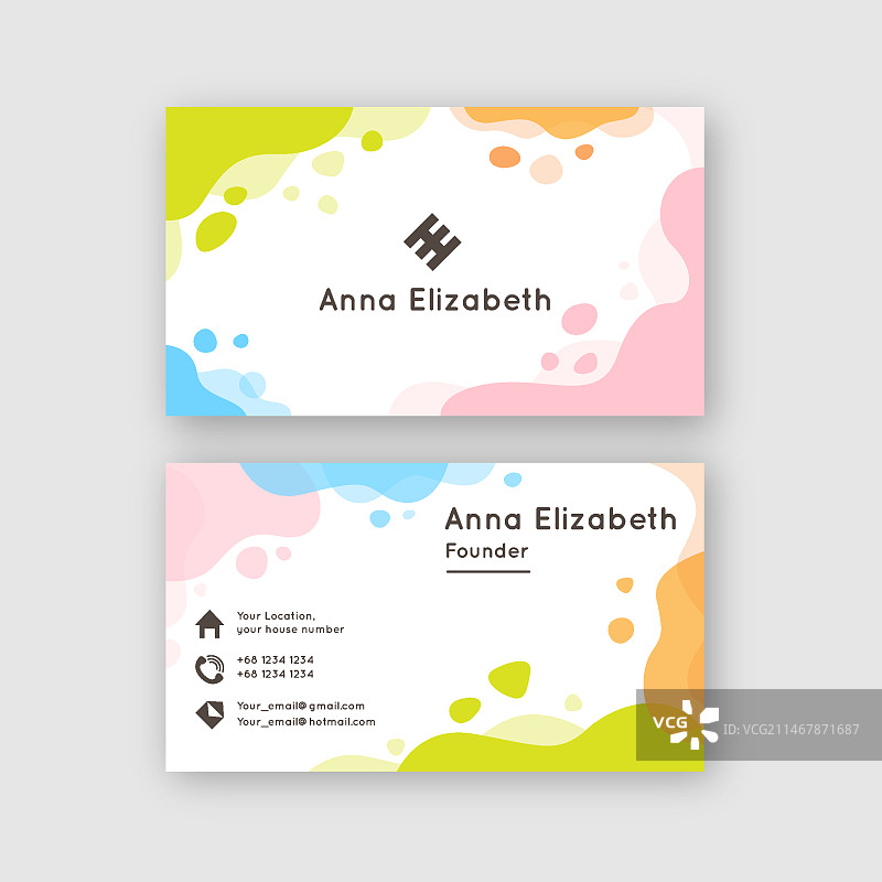 抽象商务名片模板概念图片素材