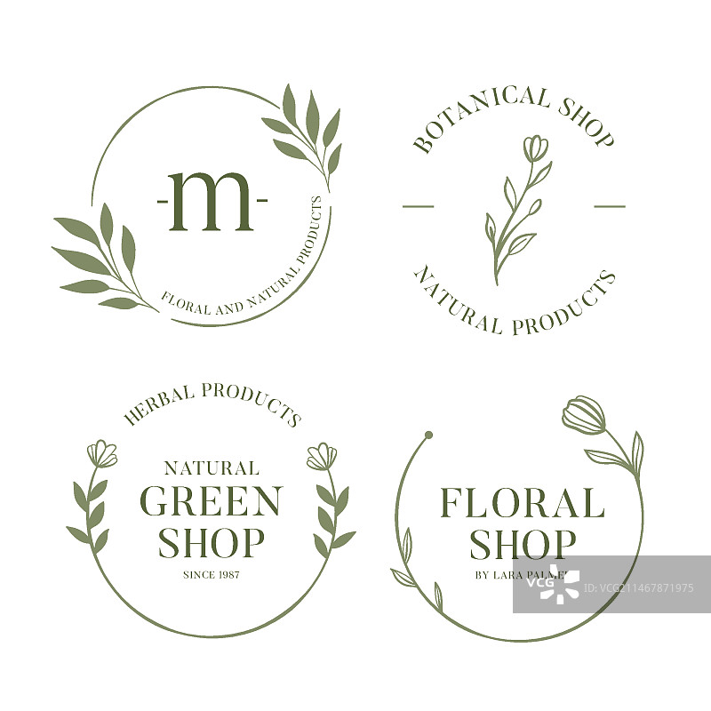 简约风格的天然商业logo图片素材