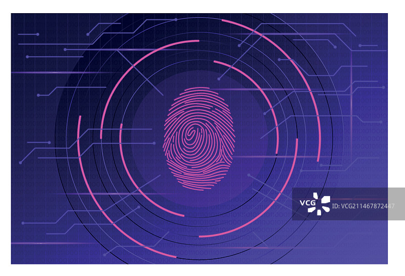 霓虹灯指纹背景图片素材