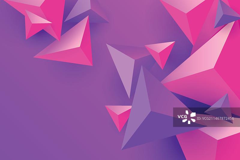 粉色和紫色三角形壁纸图片素材