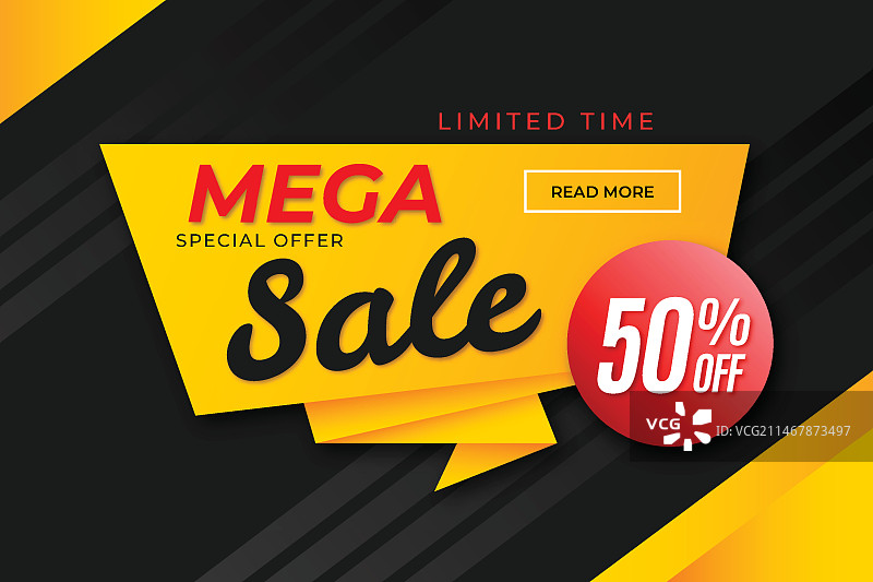 折纸风格的促销banner图片素材