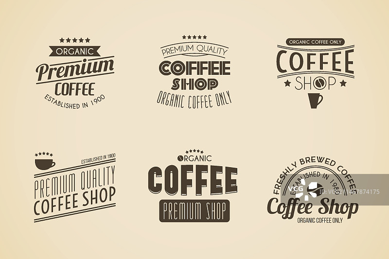 咖啡店复古logo合集图片素材