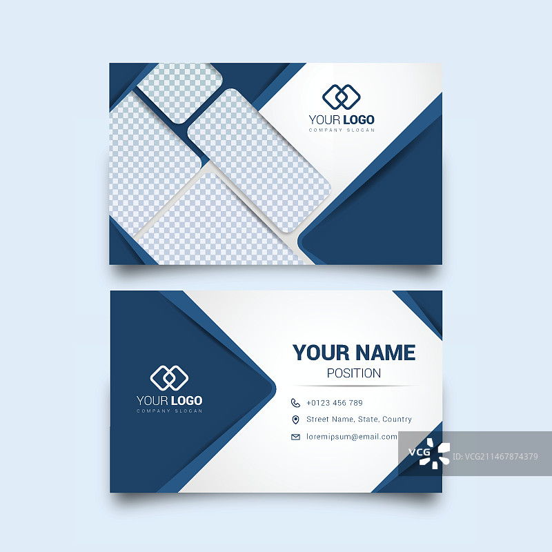 带图像的抽象商务卡片模板图片素材