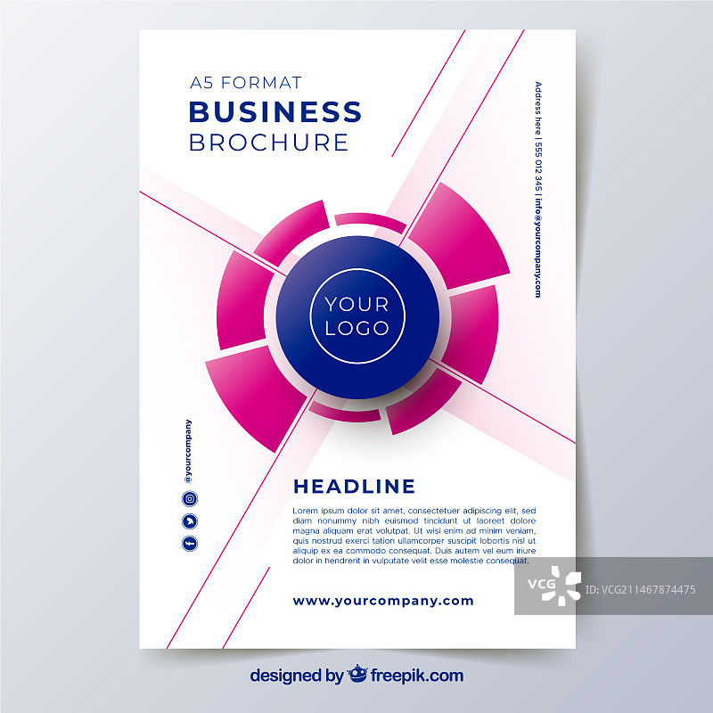 抽象A5商业宣传册模板图片素材