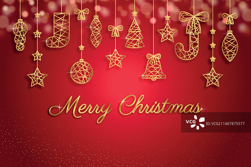 圣诞节主题背景（线条风格）图片素材