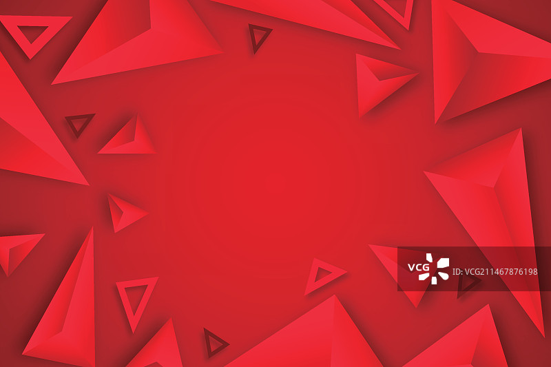 红色三角形背景3D设计图片素材