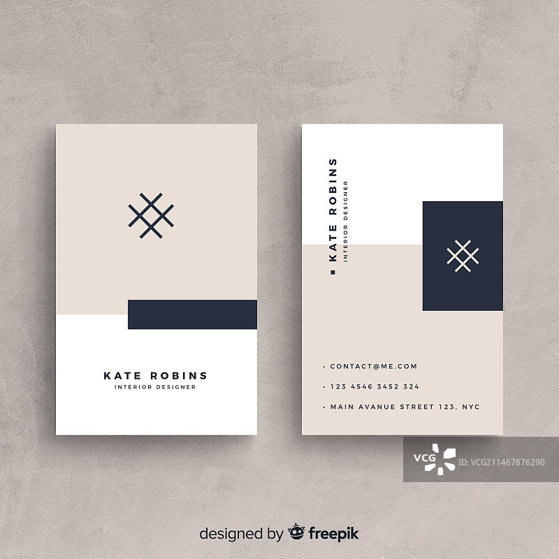 具有优雅风格的现代商务名片模板图片素材