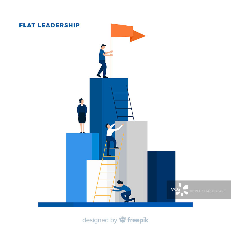 扁平风格领导力概念图片素材