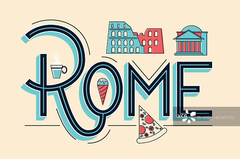 罗马城市字体设计图片素材
