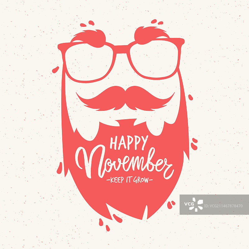 带有文字的Movember背景合成图片素材